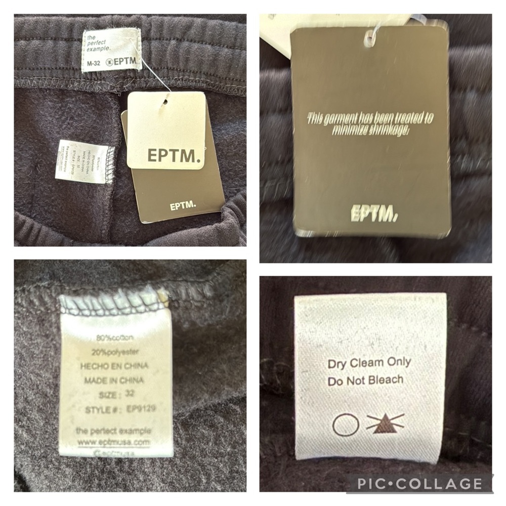 EPTM "The Perfect Example" 🖤BLACK🖤 MEN'S SWEATPANTS PANTS SIZE M-32 🌟NWT🌟 - Picture 13 of 16